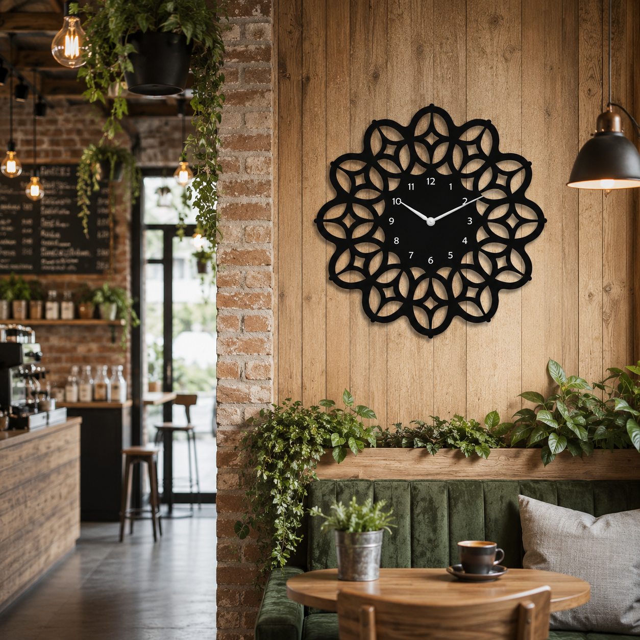 Boho Mandala Decorative Metal Wall Clock - view 4