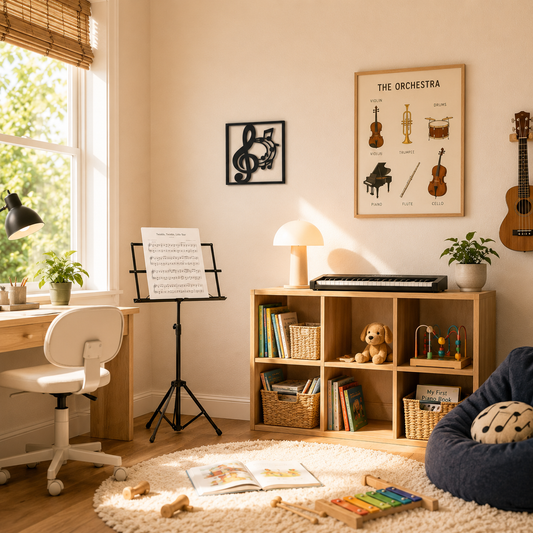 Treble Clef And Music Notes Metal Wall Art - view 2