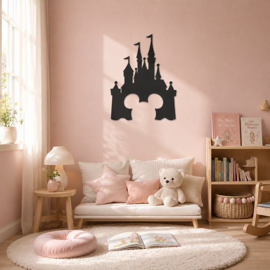 Magic Castle Mouse Ears Silhouette Metal Wall Art - view 2