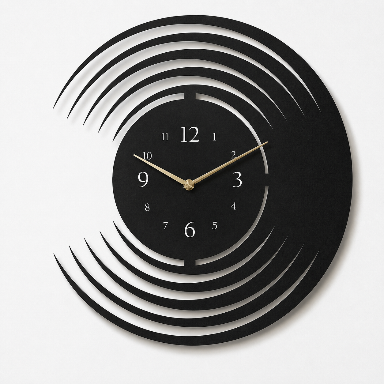 Abstract Vinyl Record Metal Wall Clock