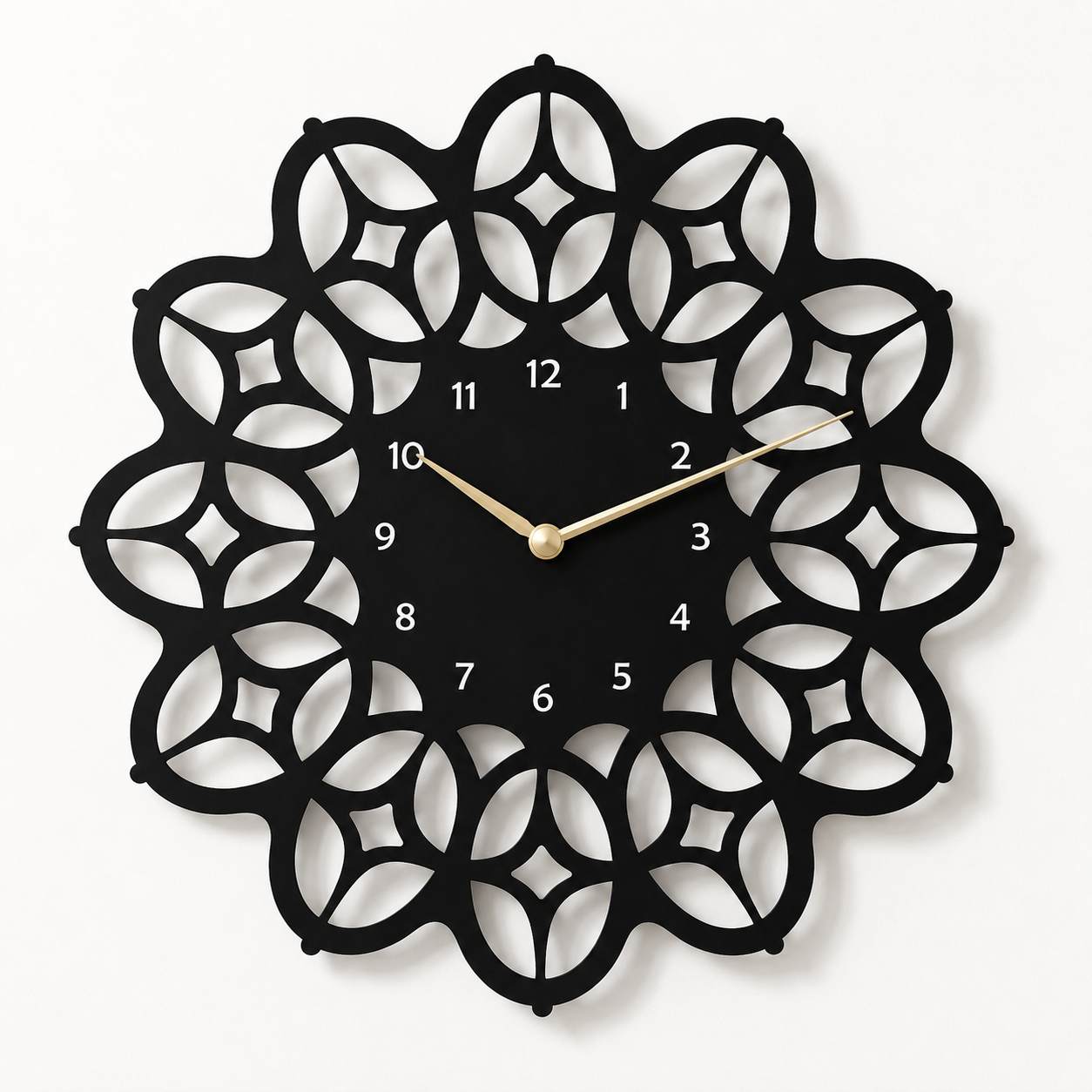 Boho Mandala Decorative Metal Wall Clock
