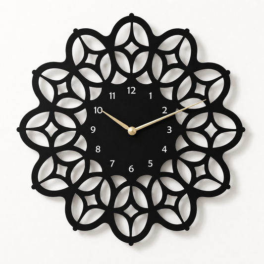 Boho Mandala Decorative Metal Wall Clock