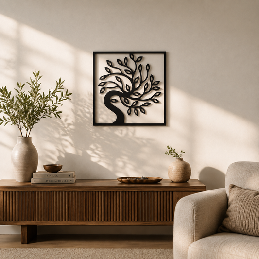 Curved Tree Of Life Metal Wall Art - view 2