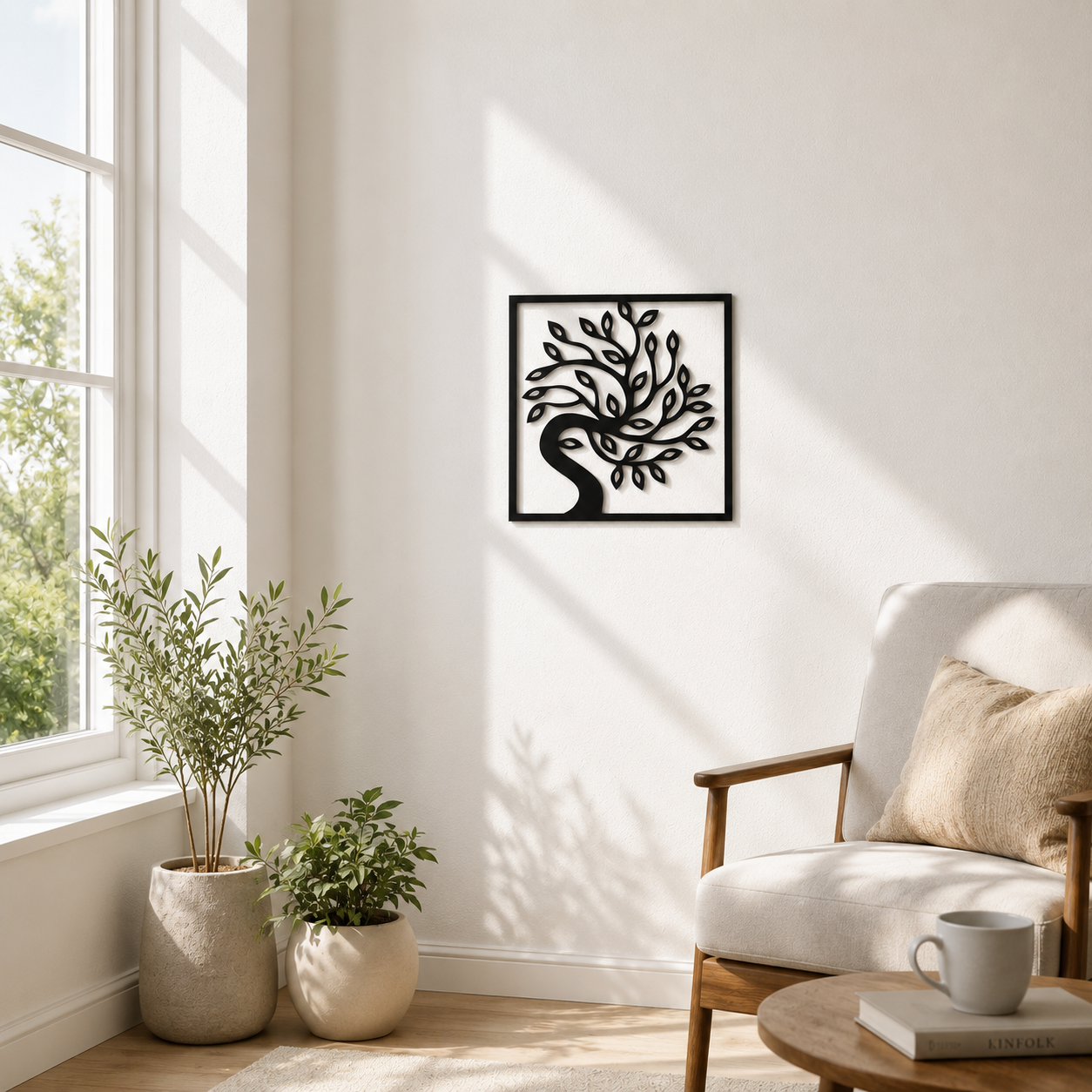 Curved Tree Of Life Metal Wall Art - view 3
