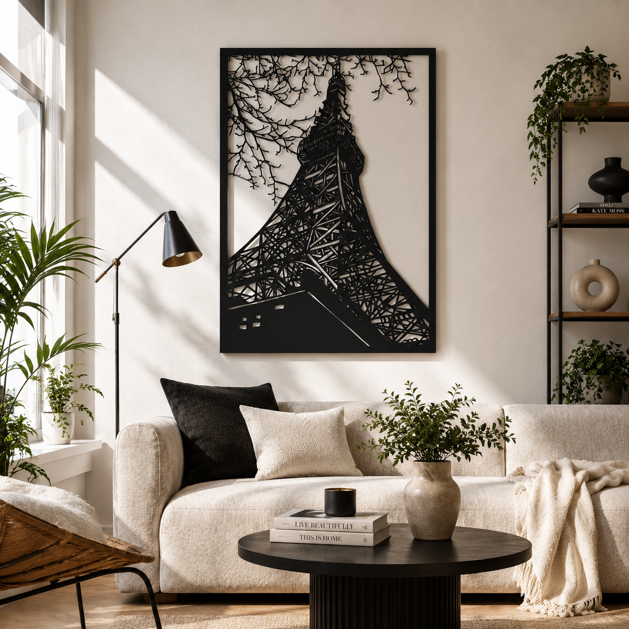 Eiffel Tower Worm's Eye View Metal Wall Art - view 2