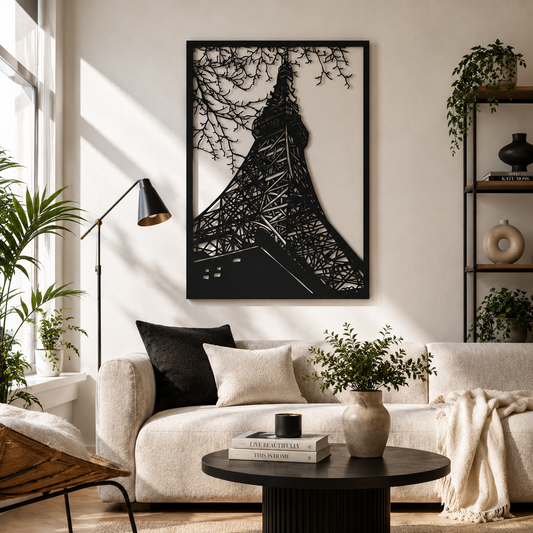 Eiffel Tower Worm's Eye View Metal Wall Art - view 2