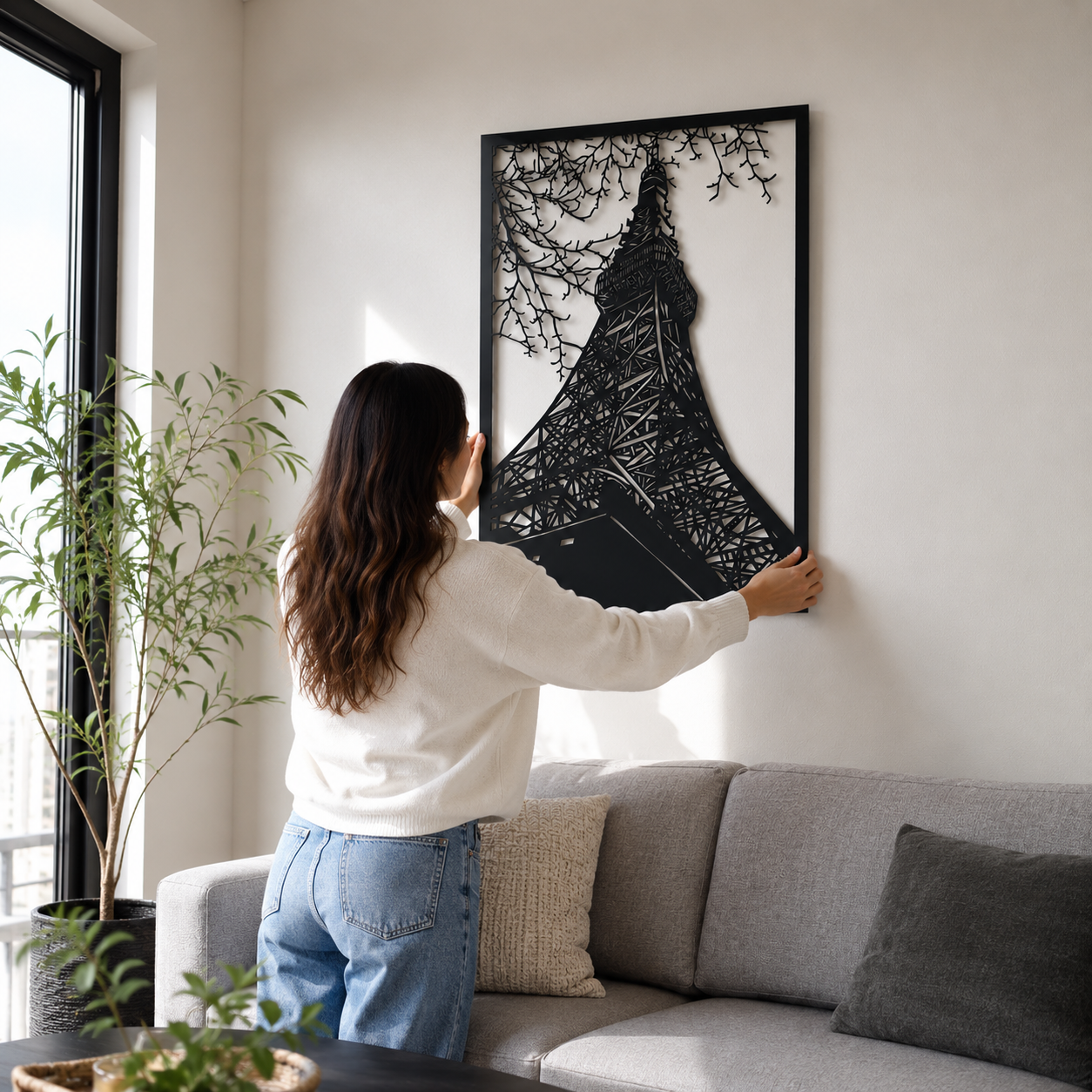 Eiffel Tower Worm's Eye View Metal Wall Art - view 4