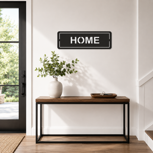 HOME Framed Sign Modern Metal Wall Art - view 2