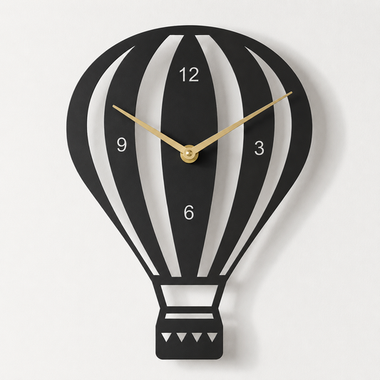 Hot Air Balloon Adventure Metal Wall Clock