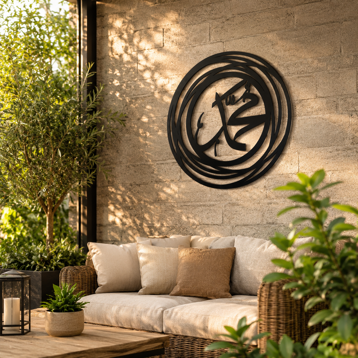 Muhammad Calligraphy Islamic Metal Wall Art - view 3