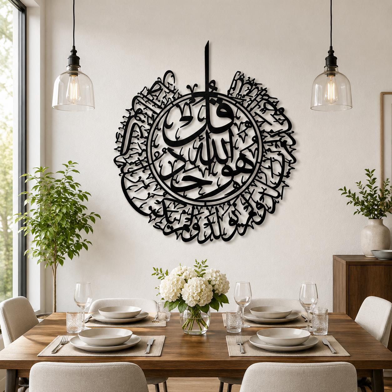 Surah Al-Ikhlas Islamic Metal Wall Art - view 2