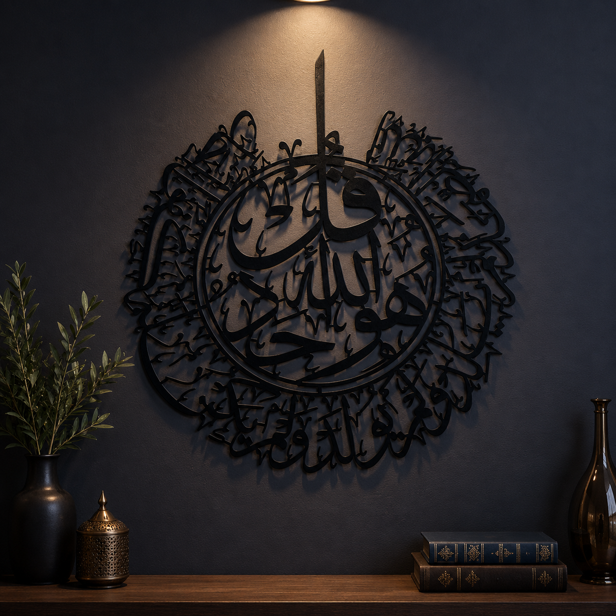 Surah Al-Ikhlas Islamic Metal Wall Art - view 3