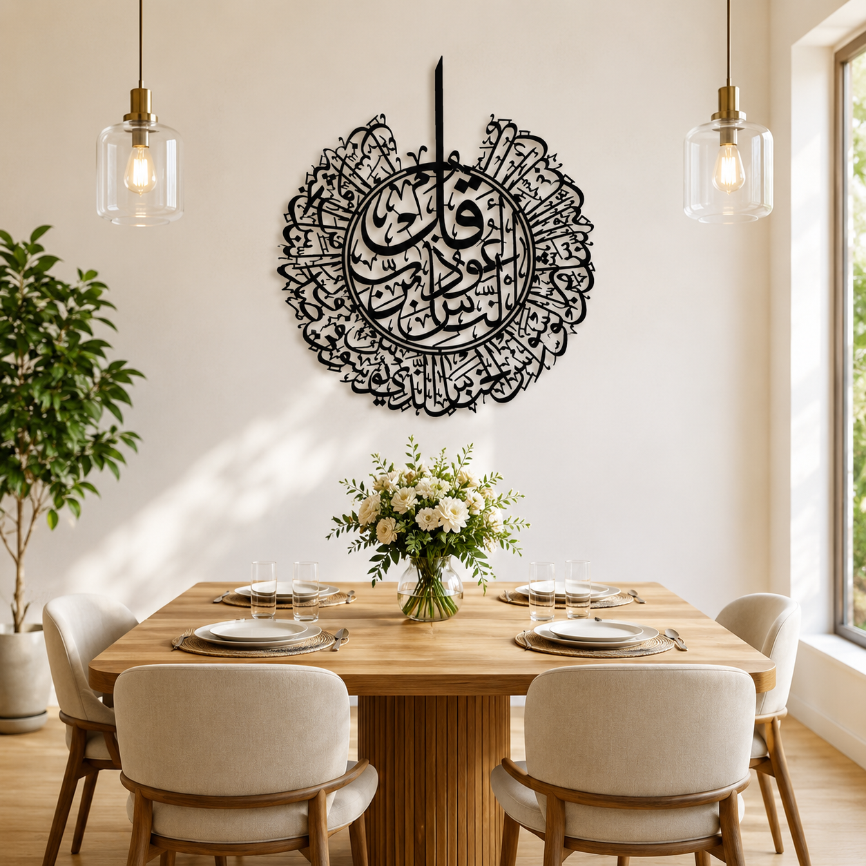 Surah An-Nas Islamic Metal Wall Art - view 2