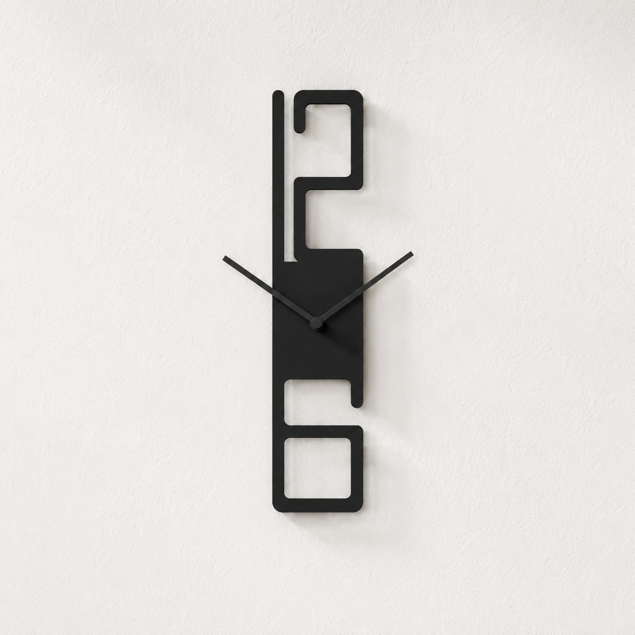Laser Cut Modern Vertical Contemporary Metal Wall Clock - view 3