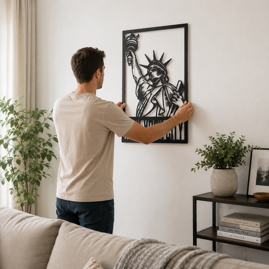 New York City Statue Of Liberty Metal Wall Art