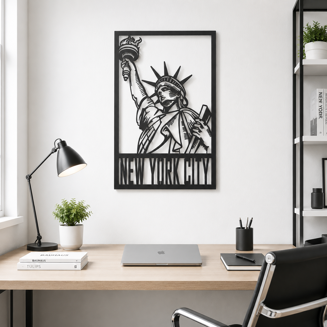 New York City Statue Of Liberty Metal Wall Art - view 2