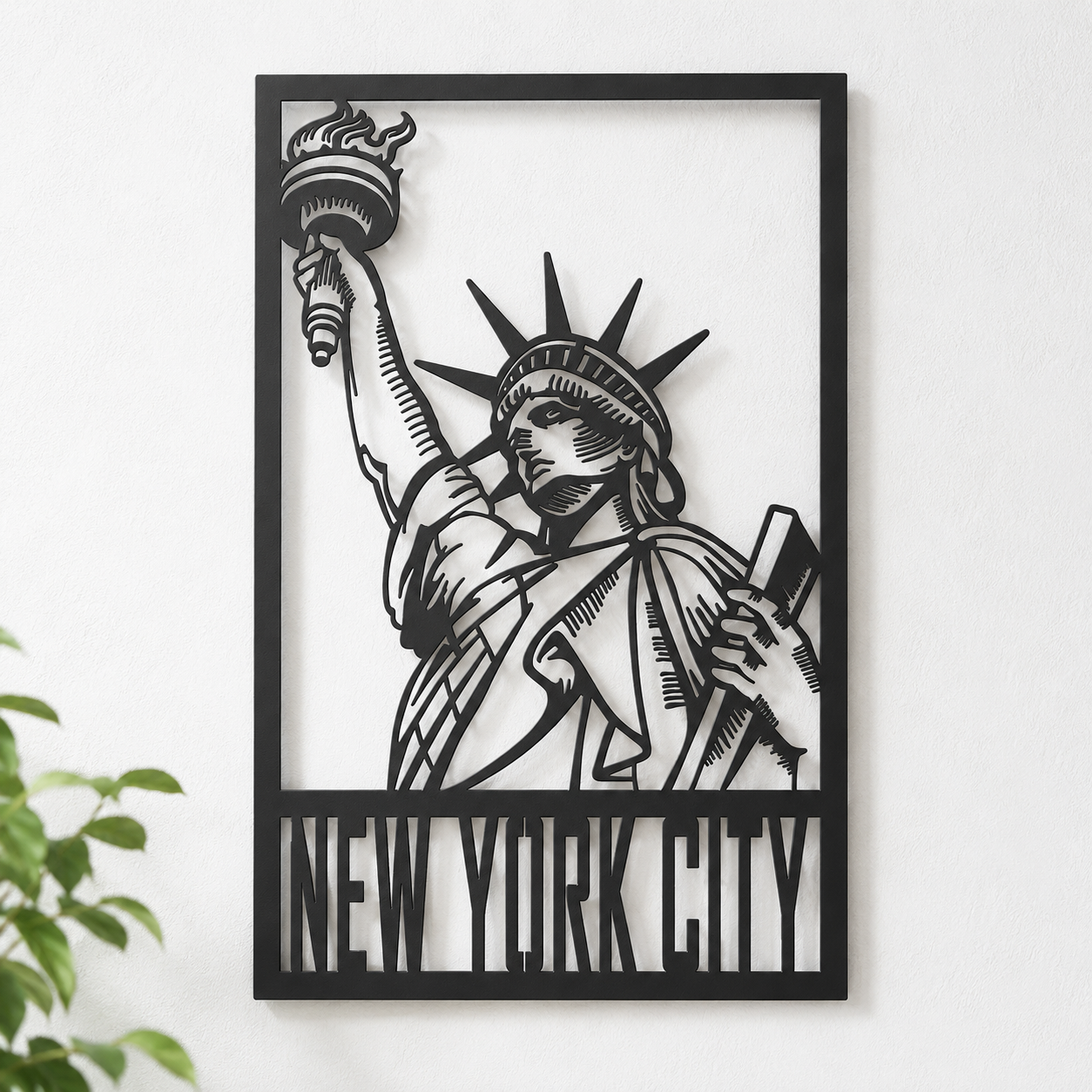 New York City Statue Of Liberty Metal Wall Art - view 3