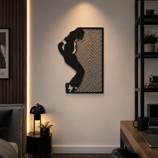 Pop Icon Lean Pose Metal Wall Art