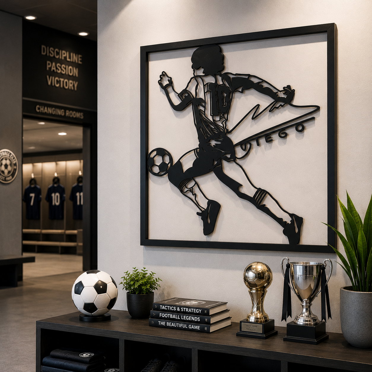 Soccer Legend Tribute Metal Wall Art - view 3