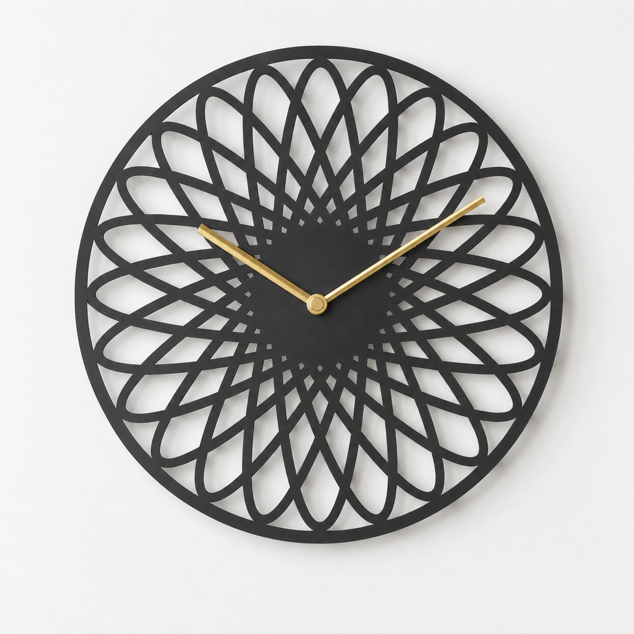 Spirograph Bloom Geometric Metal Wall Clock