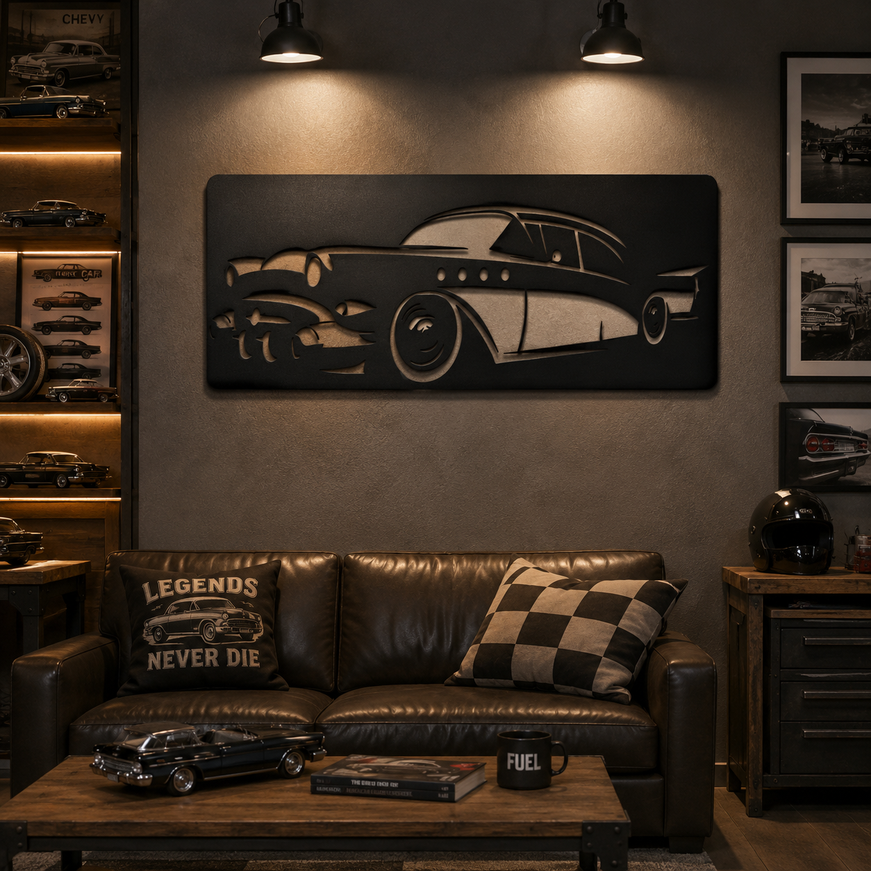 Vintage Classic Car Metal Wall Art