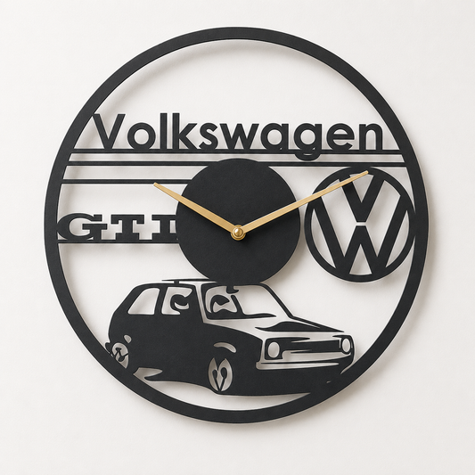 Volkswagen GTI Vinyl Record Metal Wall Clock