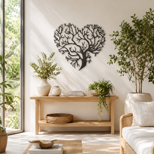 Heart-Shaped Tree Of Life Metal Wall Art