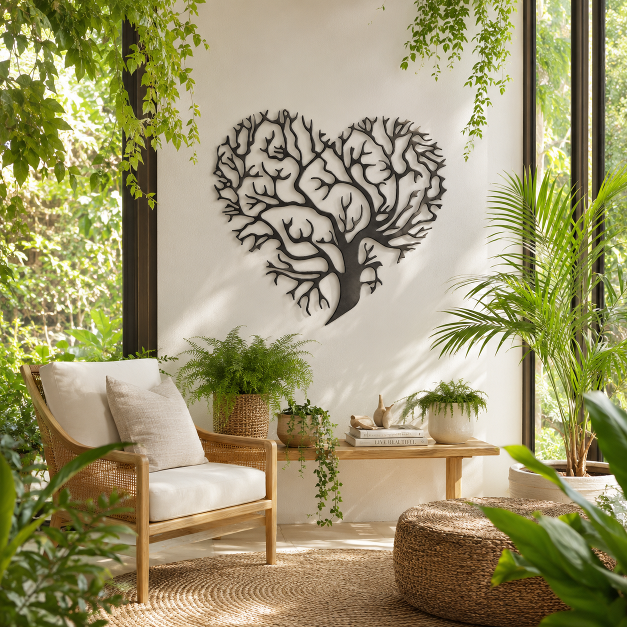 Heart-Shaped Tree Of Life Metal Wall Art - view 2