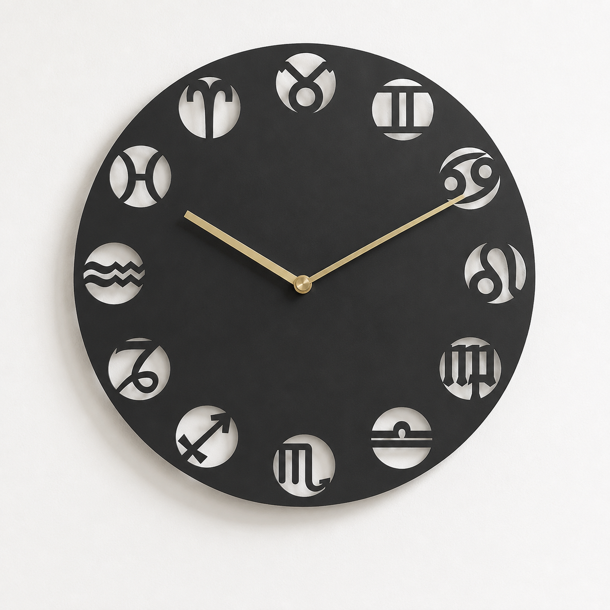What Time Is It Typography Metal Wall Clock