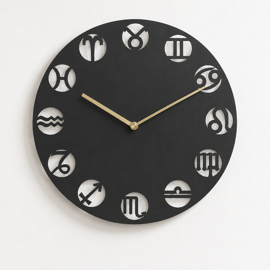 What Time Is It Typography Metal Wall Clock