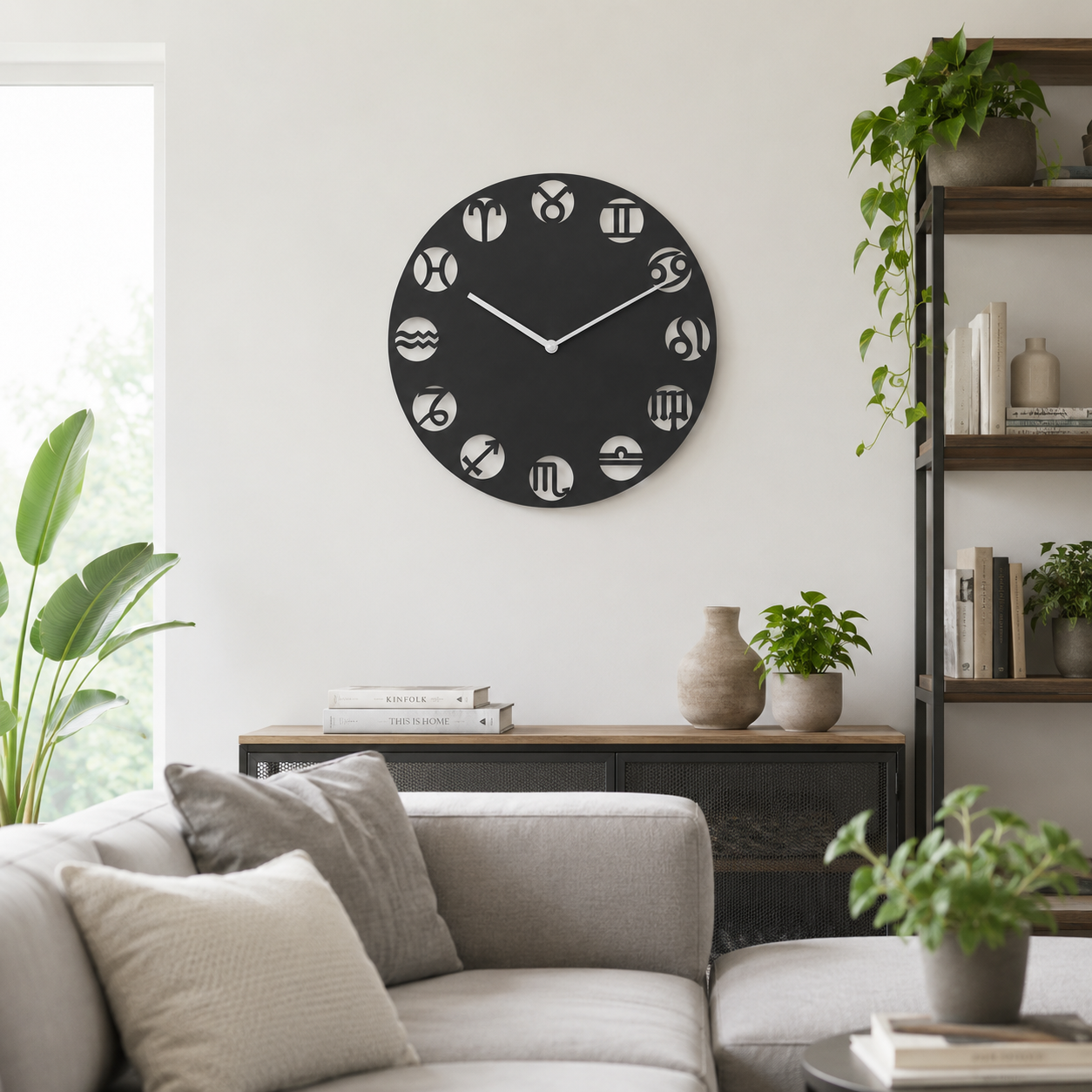 What Time Is It Typography Metal Wall Clock - view 2
